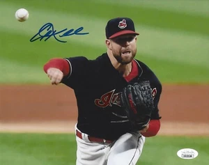 COREY KLUBER SIGNED AUTO SIGNED 8X10 PHOTO CLEVELAND INDIANS W/ JSA CERT - Picture 1 of 1