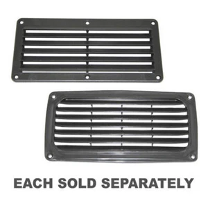 Plastic Rectangular Louvre Vent Black Premium High Quality Durable Construction - Picture 1 of 5