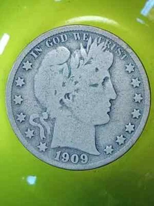 1909 S Barber Silver Half Dollar 50C VG - Picture 1 of 2