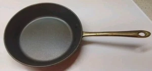 Kupfer Bratpfanne 6" rund mit Messinggriff Made in Korea für Dekor verwendet - Bild 1 von 10