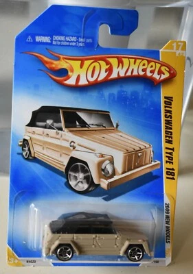 HOT WHEELS 2009 FE VOLKSWAGEN TYPE 181 TAN 17/42 NEW - Image 1 of 4