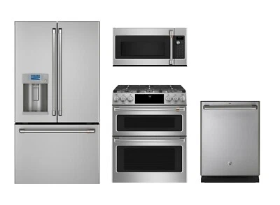 Frigorífico GE Cafetera, Cocina Doble Horno Gas, Microondas OTR, Lavavajillas Foto 1 de 4