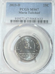 2023 D Maria Tallchief 25c PCGS MS67 American Women Quarter - Picture 1 of 2