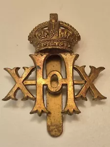 20th Hussars Cap Badge KC Kings Crown 42x38mm - Picture 1 of 5