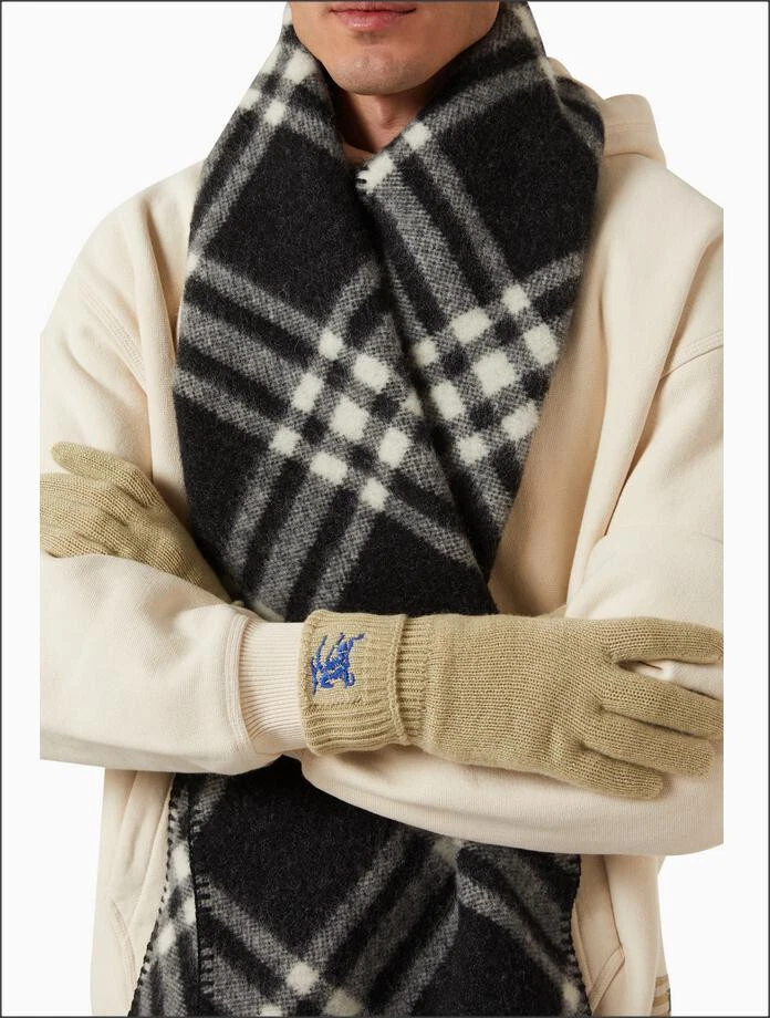 $300 Nuevos con Etiquetas Auténticos Guantes Burberry Logo Bordado Cajero Mezcla Hunter S/M Unisex Foto 1 de 4