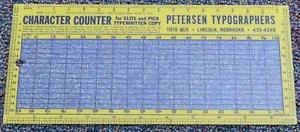 CONTATORE PERSONAGGI vintage anni 50 Pica Elite TAYLOR EDITORIA PETERSON TIPOGRAFI - Foto 1 di 2