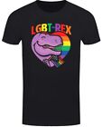 LGBT-Rex Pride Flag Black T-Shirt, Happy Gay Dinosaur, Rainbow Love Heart, Gift