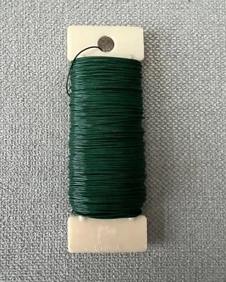 Panacea Bullion Paddle Wire 24 Gauge 1/4 Lb Green Florist Crafts - Image 1 of 4
