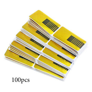 20~100 PCS Nail Art Extension Professional Nail Forms for Acrylic Tool 6*3.5cm N
