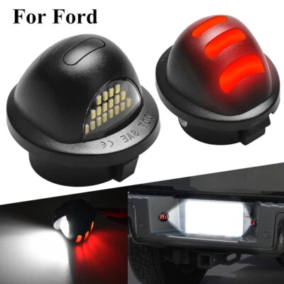 2 For Ford F150 F250 F350 Accessories RED TUBE LED Rear License Plate Tag Light - Image 1 of 4