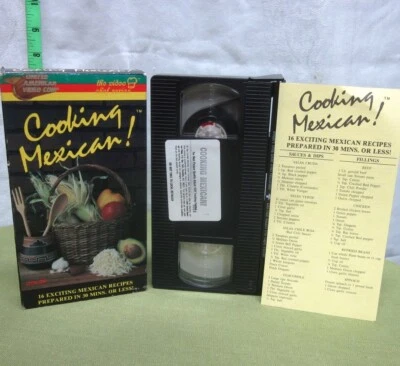 COOKING MEXICAN Chef Ricardo Tapia VHS recipes Tex-Mex salsa verde 1986 - Image 1 of 2