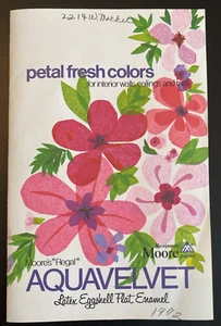 Vintage & Rare 1971 Moore's Regal Aquavelvet Latex Paint Sample Color Chip Brochure - Bild 1 von 7
