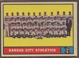 1961 Topps #297 Kansas City Athletics Team Card