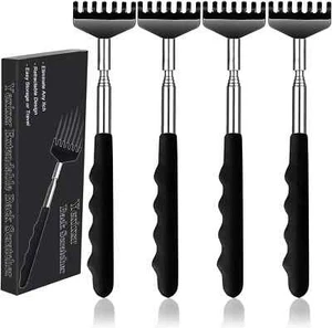 Paquete de 4 rascadores de espalda extensibles de metal portátiles para hombres mujeres Adu - Imagen 1 de 3