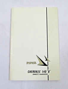 Vintage Piper Cherokee 140 B Owners Handbook PA-28-140 B 1969 - Imagen 1 de 11