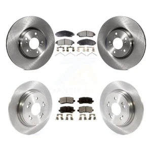 Front Rear Brake Rotor & Ceramic Pad Kit For 14-20 Acura RLX Sport Hybrid SH-AWD - Picture 1 of 14