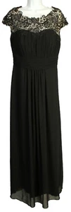 Ever-Pretty Women's Lace Sparkling Rhinestones Ruched Evening Gown, Black, 16 - Picture 1 of 5