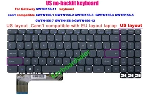 New For Gateway GWTN156-11 GWTN156-11BK GWTN156-11GR BL RD MC Laptop US Keyboard - Picture 1 of 4
