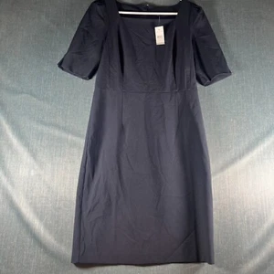 Ann Taylor Womens Dress Size 6 Black Elbow Sleeve Square Neck Seasonless Stretch - Picture 1 of 11