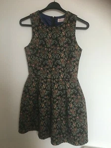 Ladies Sleeveless Floral Tapestry Design Mini Dress Size Small by Dahlia - Picture 1 of 11