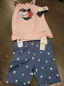 (N21) Neu 2-teiliges Set Tommy Hilfiger Kinder Größe 4 für Mädchen - Bild 1 von 7