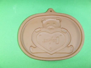 Nuevo MOLDE GALLETAS OSO DE PELUCHE de gres con CORAZÓN Papel Arte Talleres Cocinas 4,5x6 - Imagen 1 de 5