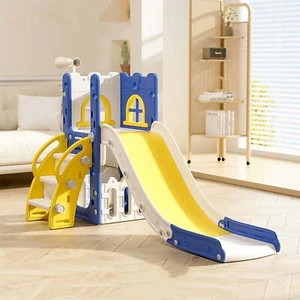 6 in 1 Toddler Playset Slide Kids Slide Baby Climber Playset Playground Slide - Picture 1 of 6
