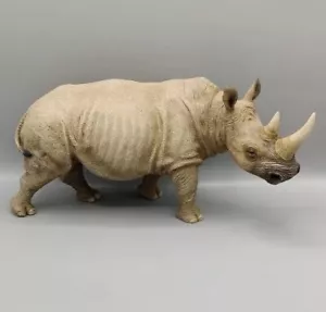 Vintage CreArt African White Rhino Living Sculpture Signed Limited Ed 536/2500 - Picture 1 of 9