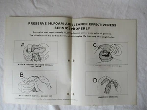 1972 Briggs & Stratton engine oilfoam air cleaner service hints brochure - Picture 1 of 2