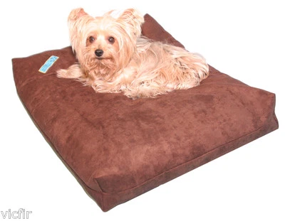 Shredded Memory Foam Orthopedic Dog Bed for Small Dogs,25"x20", Brown Microfiber - Image 1 of 4