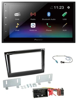 Pioneer USB Bluetooth DAB 2DIN MP3 Autoradio für Fiat Doblo ab 2015 piano schwar - Bild 1 von 4