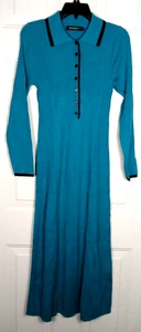Maxi maglione a costine abito a costine donna maglia grande verde acqua - Foto 1 di 4