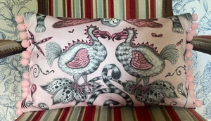 Emma J Shipley *EXTINCT* Cotton Sateen Cushion Cover Handmade/Fabulous/Pom Pom - Picture 1 of 11
