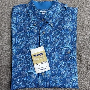 Wrangler George Strait Mens Relaxed Fit Shirt Medium Western Country Rodeo New - Picture 1 of 12