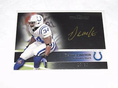 2011 Topps Precision DELONE CARTER #123 Gold Auto RC/25 COLTS - Syracuse ORANGE - Image 1 of 2