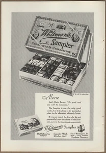 Whitman's Halloween Sampler Chocolates 1931 anuncio impreso vintage Jack' O Lantern - Imagen 1 de 7