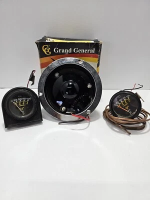 Lote de medidores de acessórios de óleo vintage para caminhão automotivo Rat Rod luz vermelha Hot Rod - Imagem 1 de 4