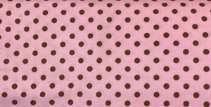 MICHAEL MILLER FABRICS - DUMB DOT #C-2490 PINK WITH BROWN DOTS- BY THE YD - Picture 1 of 2