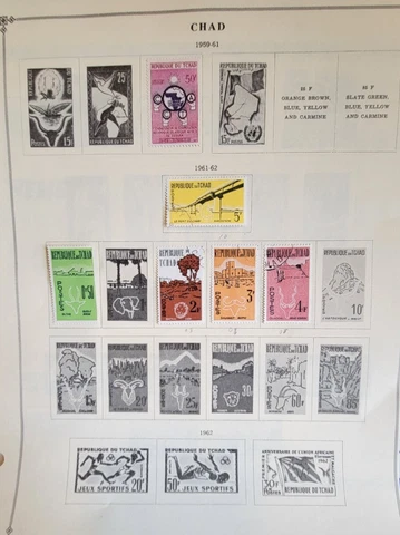 Chad  - Tchad stamp Collection on( Lot #36 Album Pages  1959 -1965 ) Cover