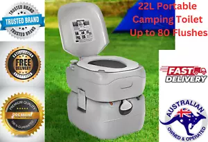 Portable Camping Toilet Flush Outdoor Potty Caravan Travel Boating Weisshorn 22L - Picture 1 of 9