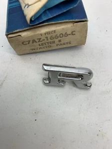 NOS 1967 67 Mustang Galaxie Coupe GT Letter R HOOD EMBLEM - Picture 1 of 2