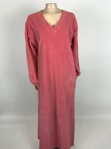 Vintage Imagnin Stella Fagin Women's Towel Dress Beach Cover Robe L/S Pink - Picture 1 of 8
