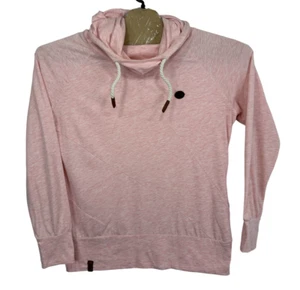 Naketano Womens Hoodie XL Pink Pullover Jumper Sweatshirt Casual Lightweight Y2K - Picture 1 of 10