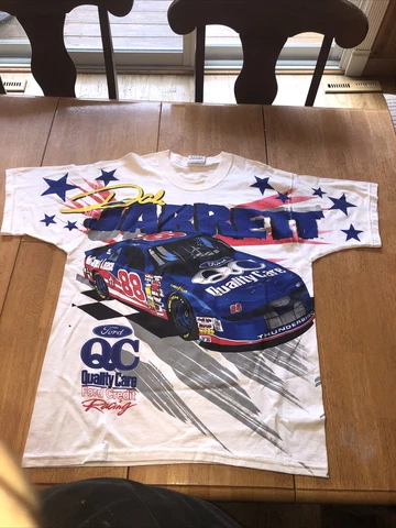 Nascar Chase Authentics Vintage T-shirt L AOP All Over Print Dale Jarrett NOS Cover
