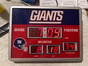 New York Giants Anzeigetafel elektronische digitale Tischuhr New York Giants, selten - Bild 1 von 11