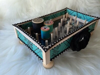 Wood Thread bobbin holder sewing room organizer , custom - Image 1 of 4