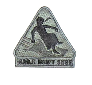 Madji Don't Surf 2,5 pulgadas Milspec Mono Bordado Moral Parche Gancho Sujetador - Imagen 1 de 1
