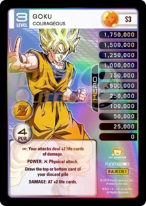 Dragon Ball Z TCG Awakening S3 Goku, Courageous Hi-Tech Rainbow Prizm Foil - Picture 1 of 2