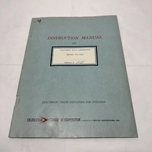 Calibration Standard Model VA-100A Precision Volt-Ampmeter Instruction Manual - Picture 1 of 3