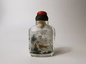 20th century Chinese VERY FINE inner painted large glass snuff bottle Signed - Picture 1 of 13